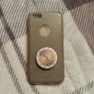 Sparkly gold phone case